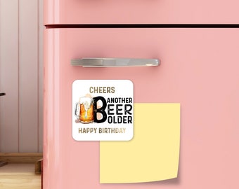 Another Beer Older Personalised Aluminium Birthday Fridge Magnet ,