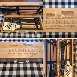 BBQ tool set, Custom, Guy gift, dad, groomsman, groom, personalized
