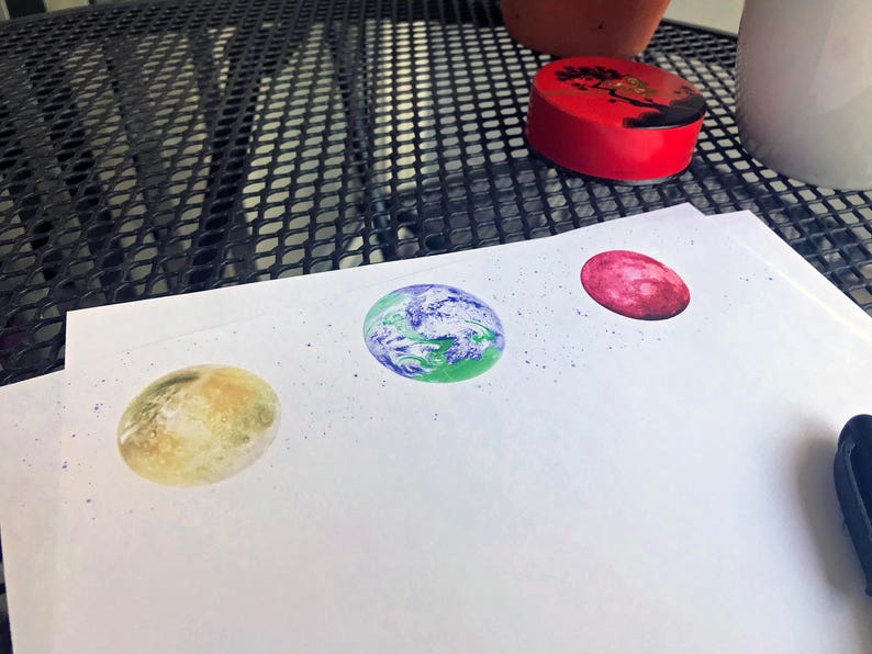 Printable Stationery Planets 2