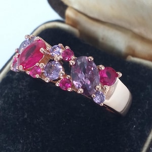 ヴィンテージ 14カラット ロールゴールド ルビーリング - イギリスサイズ N / アメリカサイズ 6 3/4 - ホールマーク入り！