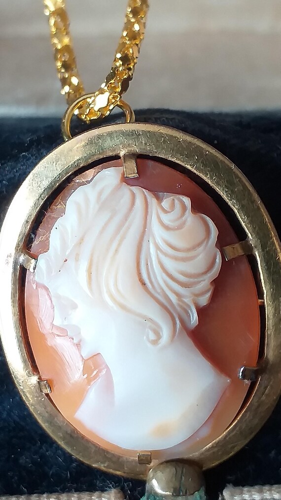 Camée ancien en or 18 carats – Pendentif élégant, 6,43g - Montres & Bijoux