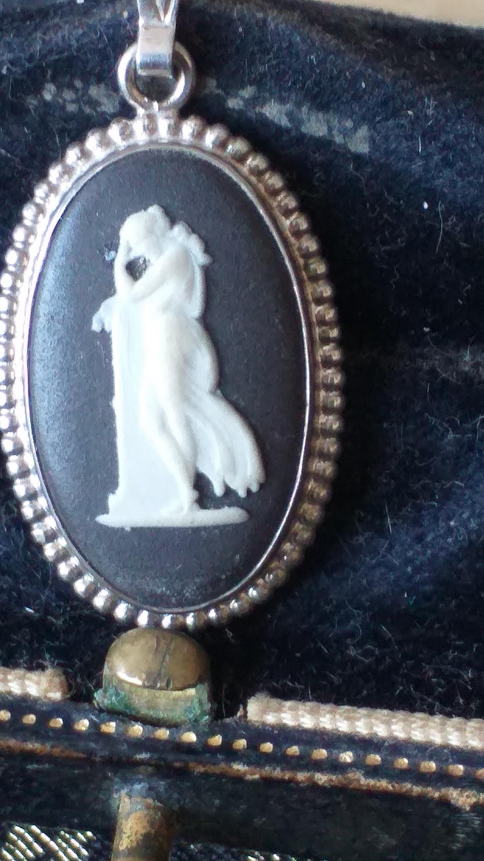 ヴィンテージ 1971 925 シルバー ウェッジウッド ペンダント 20 インチ