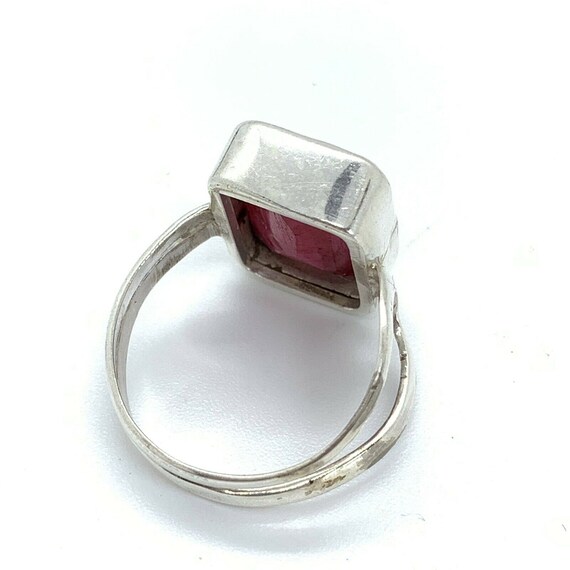 Antique Vintage Vintage Sterling Silver Ruby Ring… - image 9