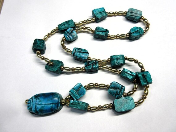 Vintage 1950/60-s Egyptian Revival Large SCARAB N… - image 1