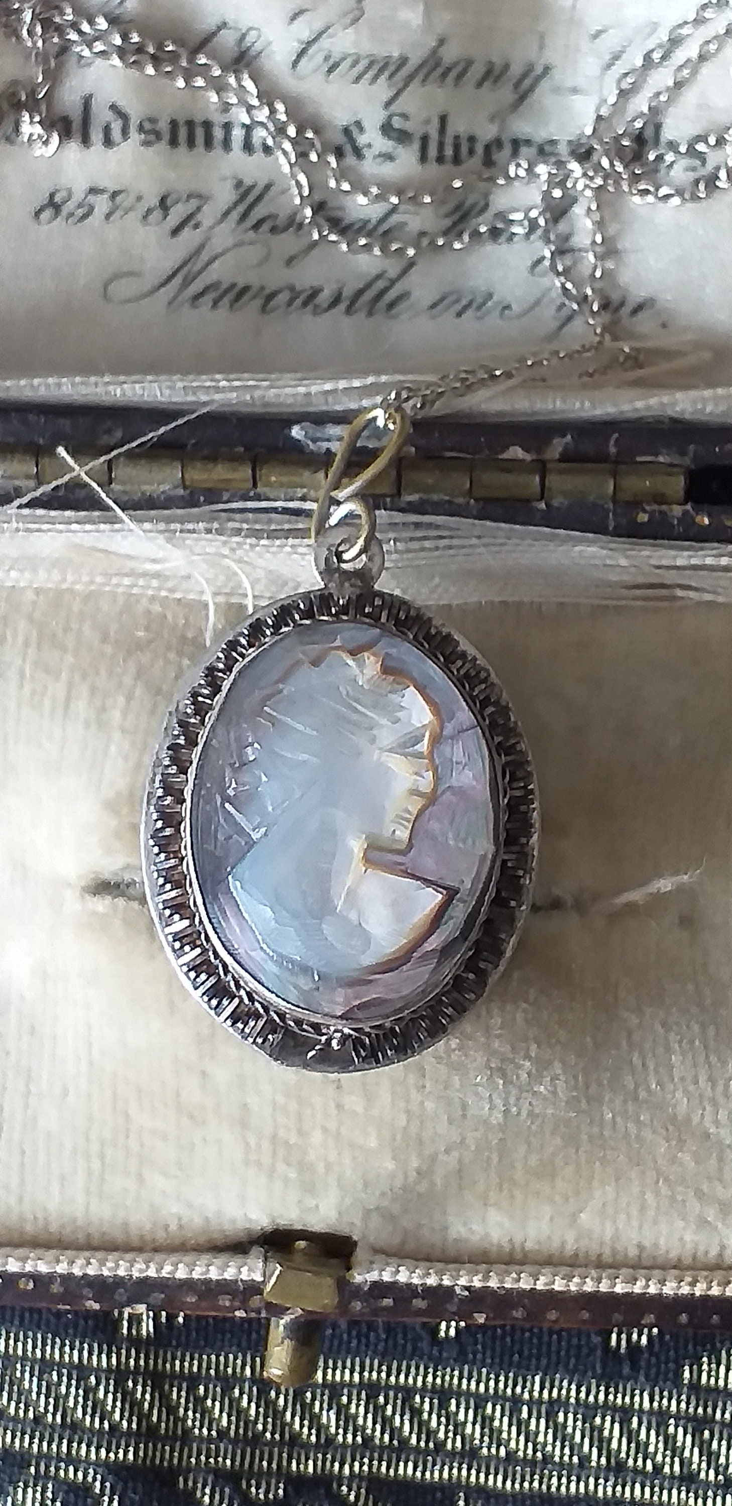 Pendentif Camée Coquille - Argent 800 - Début 1900 - Occasion