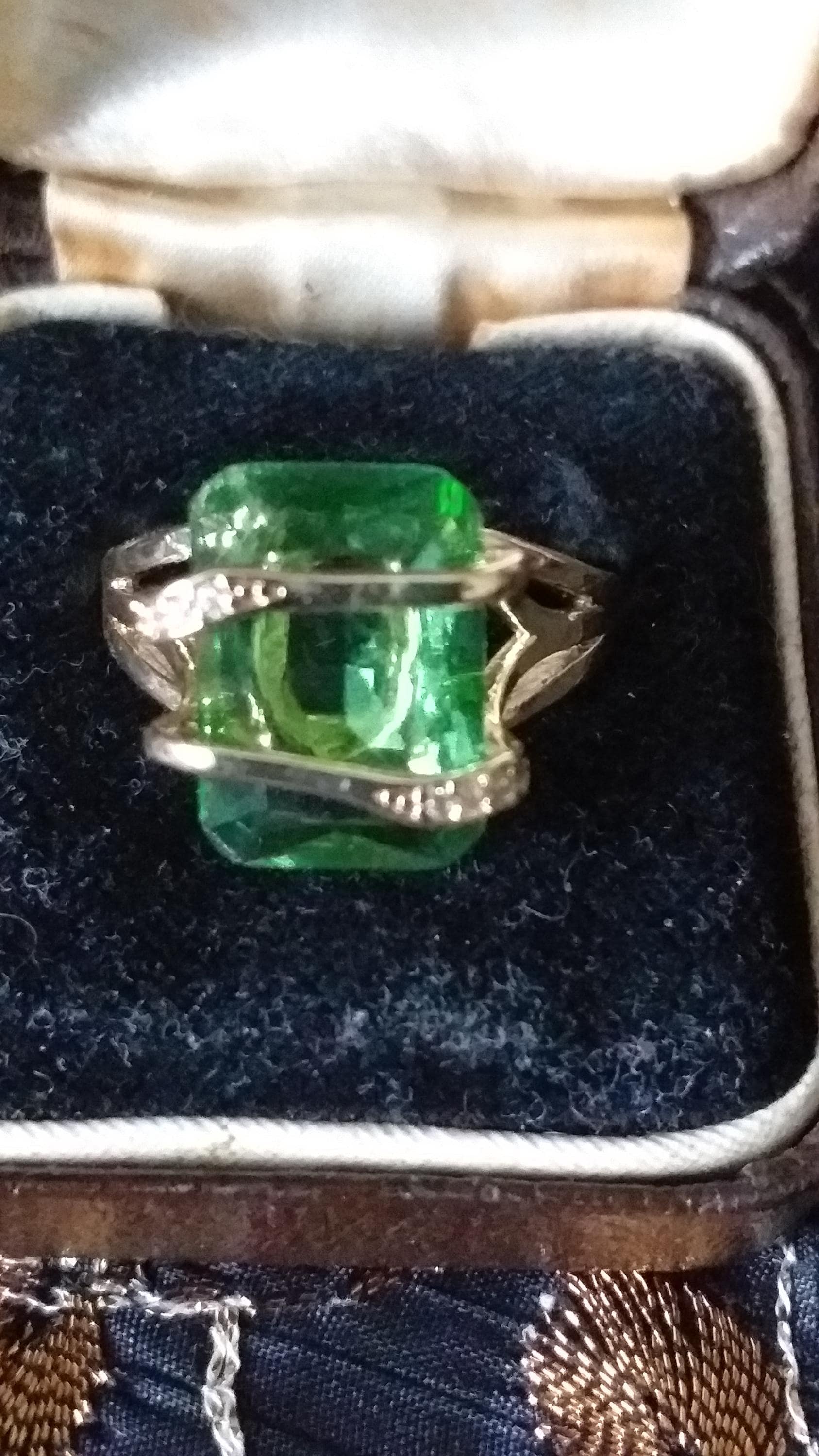 Bague Vintage Années 90 En Argent 925 Plaqué Or - Avec Améthyste Et Zircons - Taille UK 7 - Excellent état