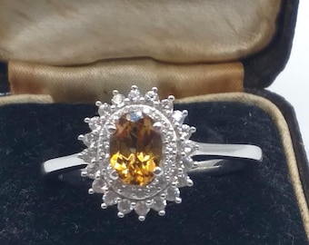 Bague Vintage Argent 925 – Tanzanite – Taille UK S / US 9 – Années 1980