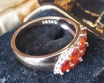 ヴィンテージ オレンジ トルマリン 14K ロールド ゴールド リング - US