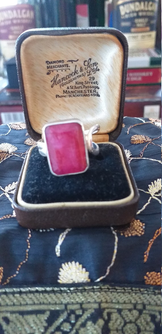 Antique Vintage Vintage Sterling Silver Ruby Ring… - image 6