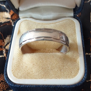 Antieke Vintage Grote Heren Sterling Zilver 925 Plain Band Ring UK Z+1, US 13