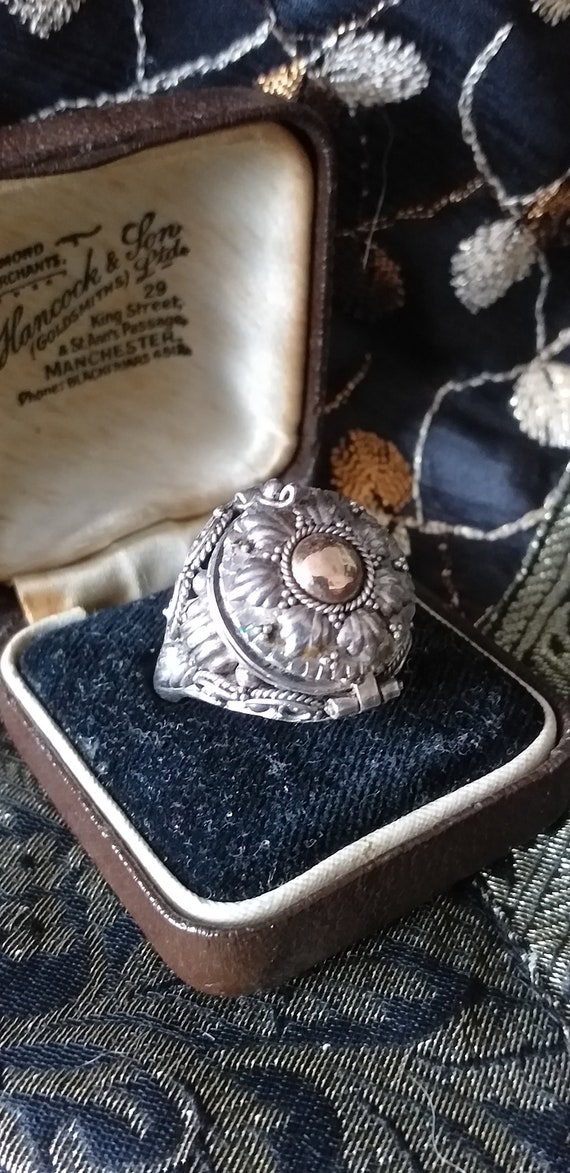 Antique Vintage Victorian 1890-s Locket Silver 80… - image 5