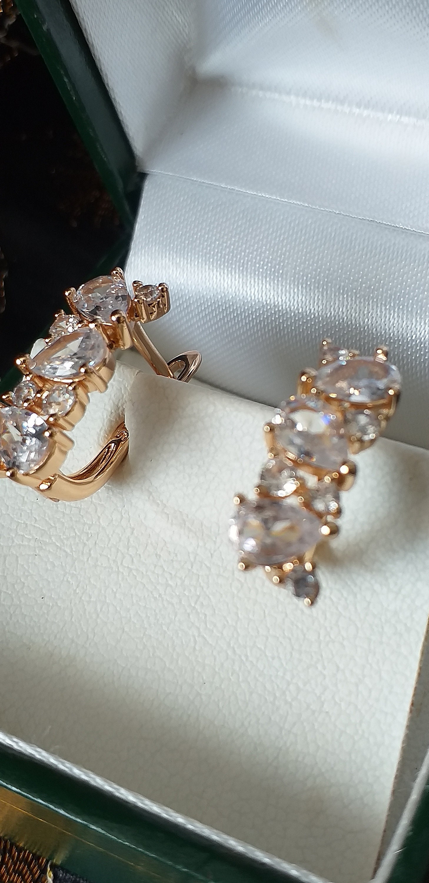 Boucles d'oreilles vintage années 1990 en or laminé 14 ct