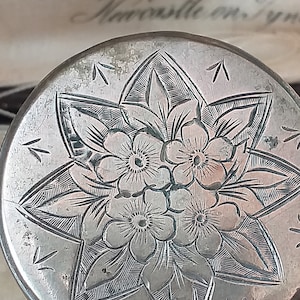 Antique Vintage Victorian 1860-s Sterling Silver Brooch Hallmarked - 7.65 grams