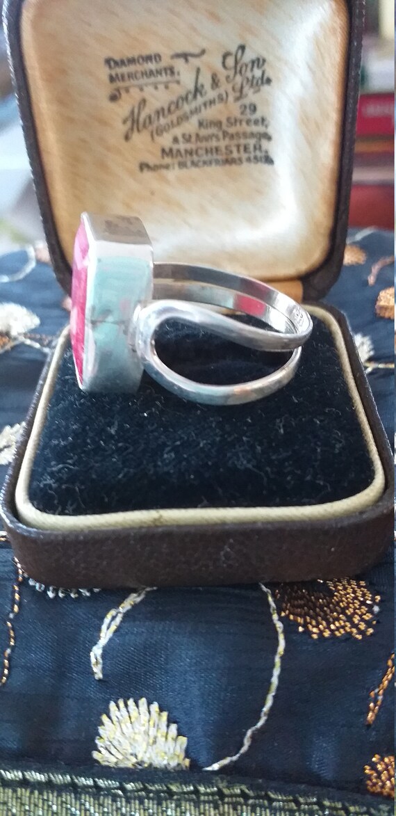 Antique Vintage Vintage Sterling Silver Ruby Ring… - image 5