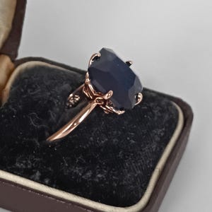 Vintage 14 Ct Rolled Gold Sapphire Ring - Uk P / Us 7.5-Hallmarked!! (out of stock)