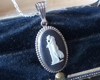 【希少】 ウェッジウッド ネックレス シルバー 925 刻印あり ヴィンテージ 1971 925 シルバー ウェッジウッド ペンダント 20 インチ