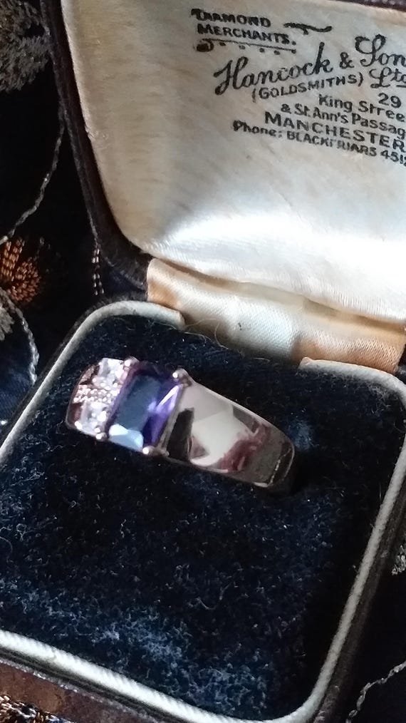 Vintage 1990-s 14 Ct Rolled Gold Amethyst Ring Size UK P US 1/2