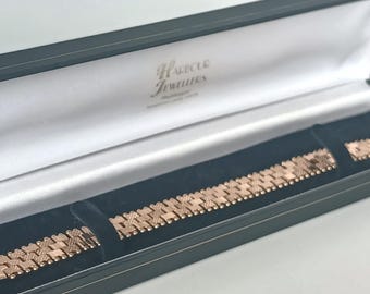 Pulsera vintage de oro laminado de los años 90, ¡con sello distintivo 585 RG!