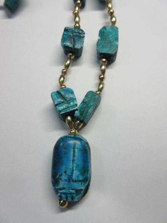 Vintage 1950/60-s Egyptian Revival Large SCARAB N… - image 4