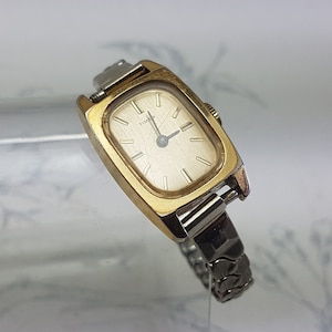 Vintage Gold Tone Timex Watch: Rectangular Hand-Winding Ladies Watch