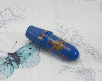Vintage Hand Painted Floral Needle Case: Collectible Sewing Accessory