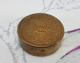 Vintage June Saville London powder compact, small Art Deco compact mirror, collectable vintage powder compact