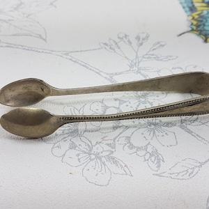 Vintage EPNS sugar tongs, antique silver plated sugar tongs, vintage home decor