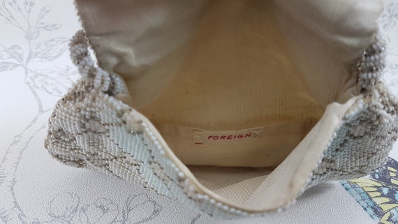 Vintage clutch bag, mid-century beaded evening ba… - image 6