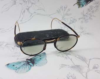 Vintage Art Deco Gold Filled Glasses: Tinted Corrective Lenses