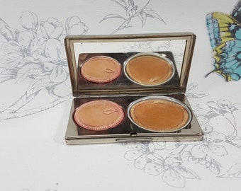 Vintage Yardley powder and rouge compact mirror, rectangular Yardley double compact mirror