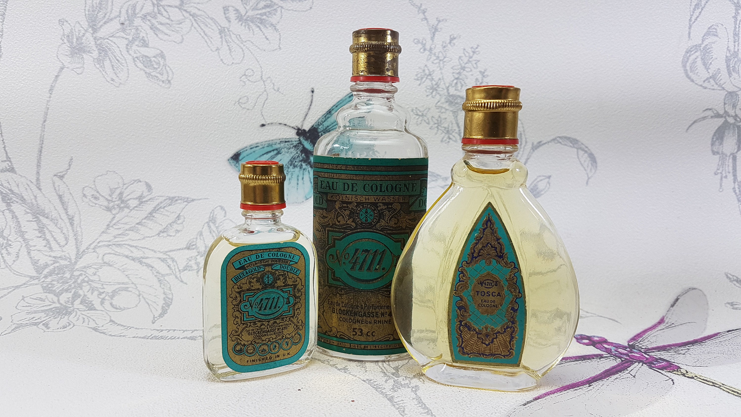 Vintage No 4711 Eau De Cologne Perfume Bottles - Set of 3 - Etsy