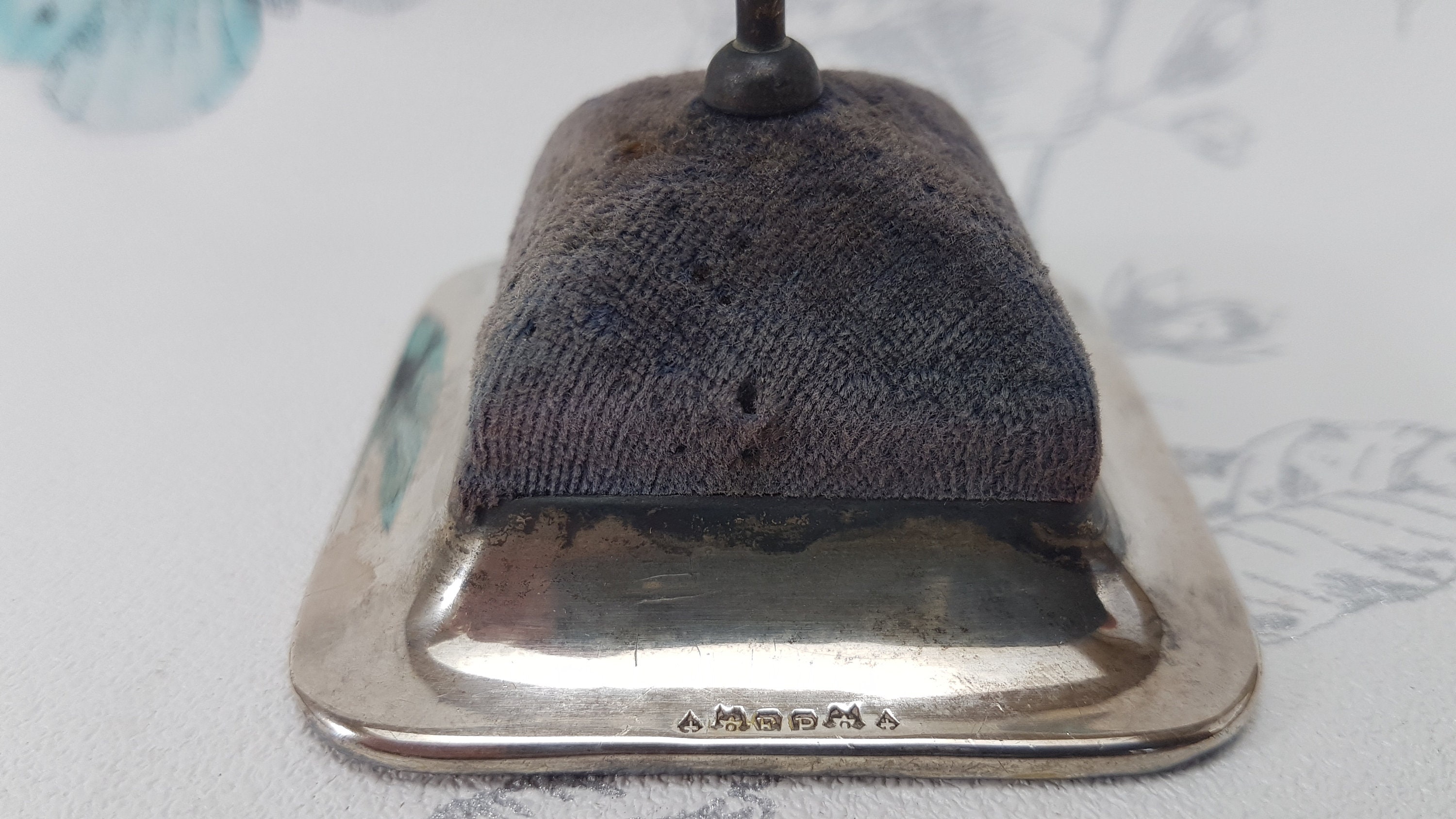 Antique Hat Pin Stand Silver Plated and Velvet Hat Pin Stand Etsy