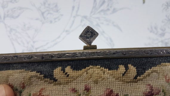 Vintage petit point tapestry evening bag, vintage… - image 8