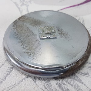Vintage Yardley marcasite powder compact, Art Deco marcasite compact mirror, collectable antique powder compact