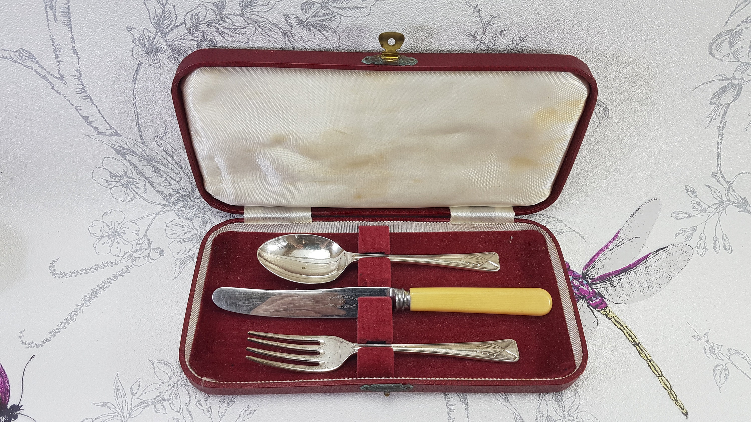 Vintage Child's Cutlery Set Silver Plate Cutlery Set Art Etsy UK