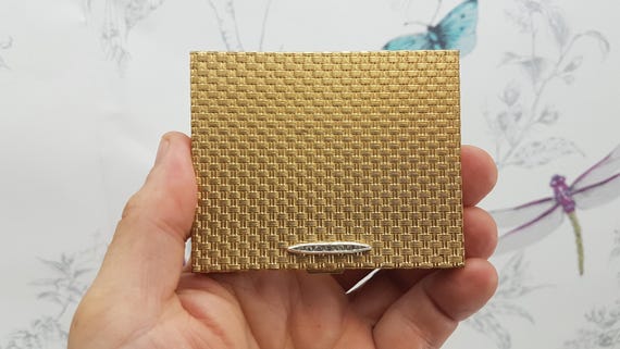 REVLON COMPACT ELEGANTE コンパクトミラー ヴィンテージ ヴィンテージ レブロン コンパクトミラー：ゴールドトーン、ライン