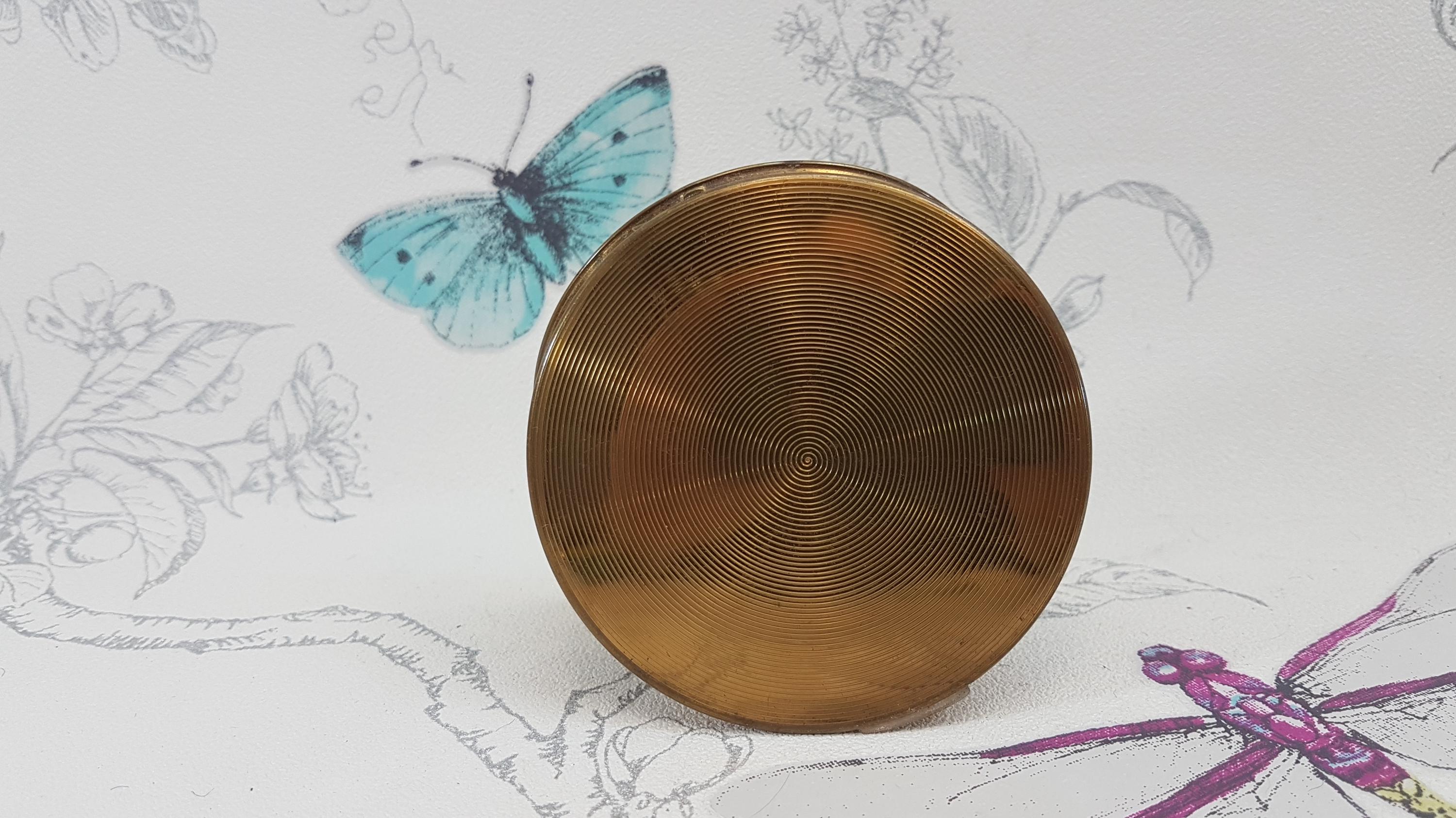 ヴィンテージ ストラットン パウダー コンパクト：1950年代ローズ