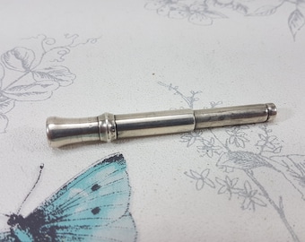 Antik sterlingsilver-sömnadsstiletto - S Mordan & Co fjädersyl