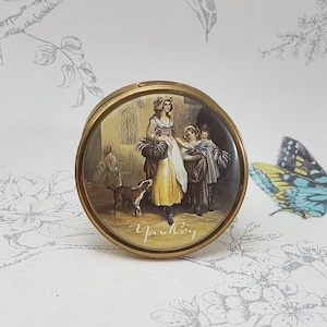 Puderniczka Vintage Yardley: kolekcjonerskie lusterko z połowy XX wieku