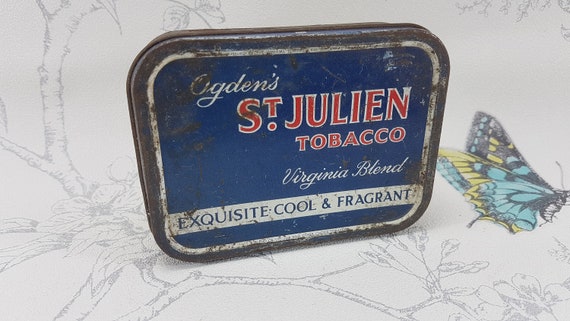Vintage Ogden's St Julien Tobacco Tin: Collectible Home Decor