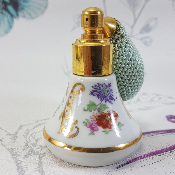 Vintage Limoges perfume atomizer, French vintage Limoges Atomist perfume bottle, vintage gifts for her