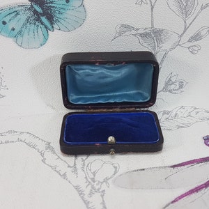 Antike Broschenbox, Vintage Juweliersbox, kleine antike Schmuckschatulle, Art Deco Broschenbox
