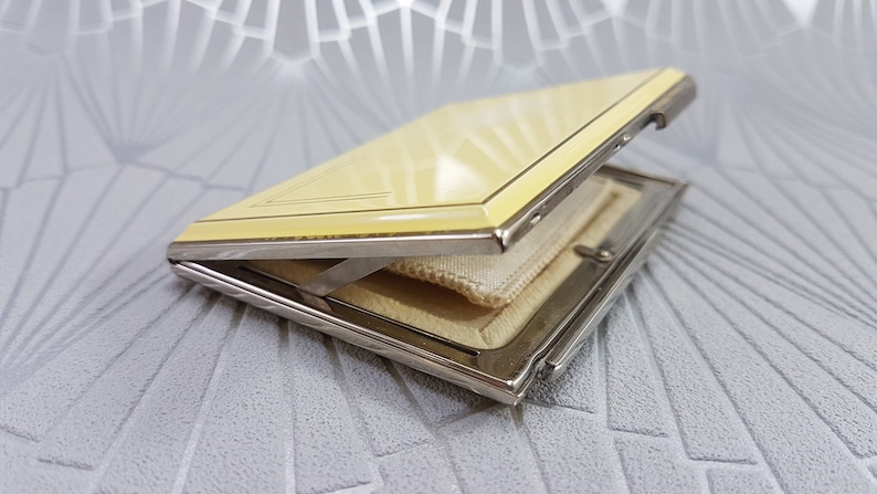 Art Deco powder compact Rowenta compact mirror vintage gifts for her collectible Art Deco compact