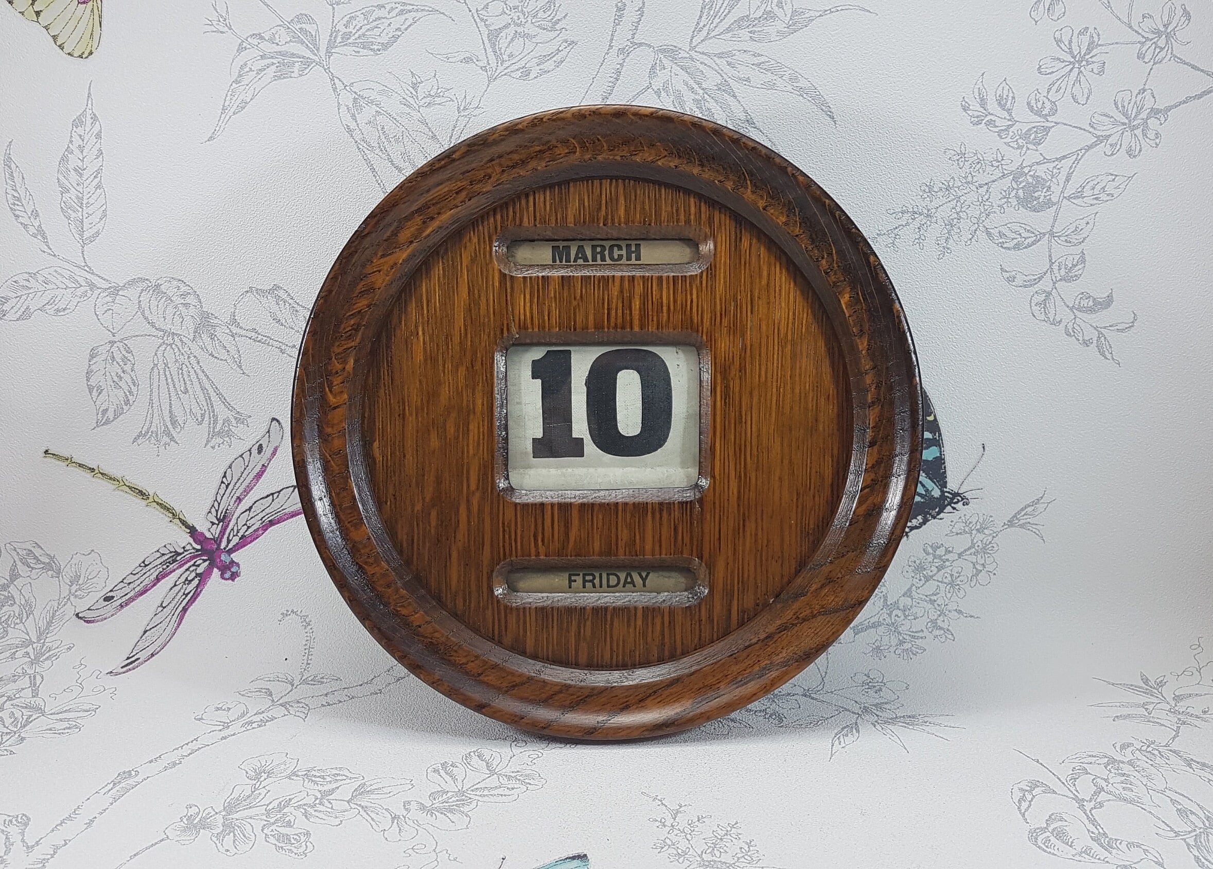 victorian-oak-perpetual-calendar-antique-round-wood-wall-mounted-perpetual-calendar-antique-wooden-wall-calendar-etsy