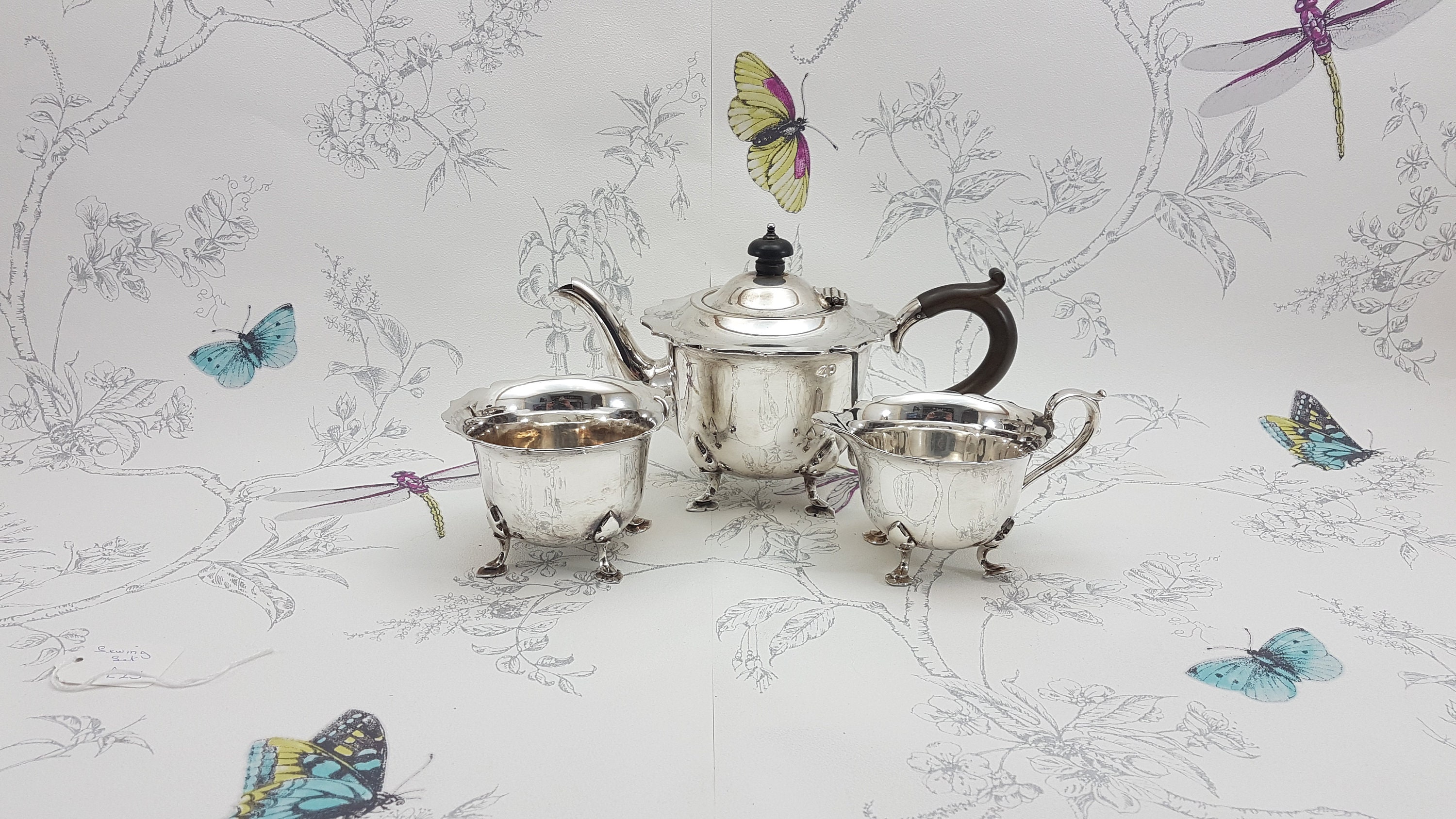 Antique Mappin & Webb Silver Plate Tea Set: Art Deco Princes Plate