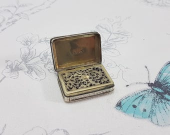 George IV Sterling Silber Vinaigrette: John Schal, Birmingham 1820