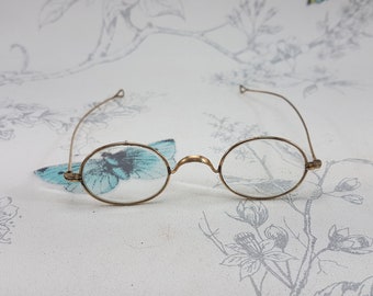 Antique rolled gold eyeglasses, gold plated antique spectacles, collectable vintage eyeglasses