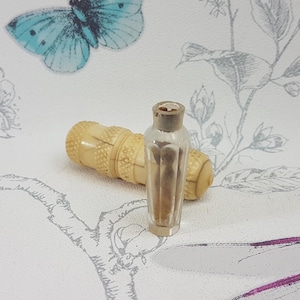 Antique Carved Bone Scent Bottle - Early 19th Century