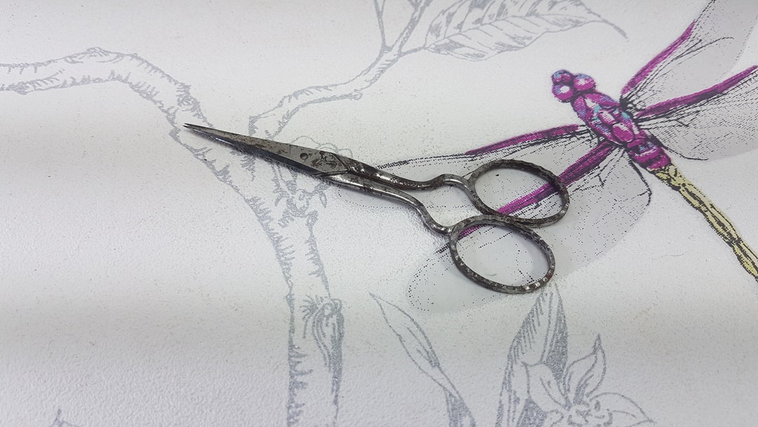 Small Vintage Sewing Scissors Antique Steel Scissors Etsy