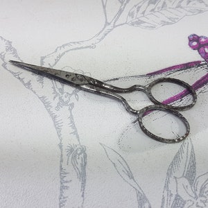 Small vintage sewing scissors, antique steel scissors, collectable vintage crafting scissors